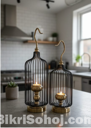 প্রিমিয়াম ভিন্টেজ ক্যান্ডেল হোল্ডার - ২ পিসের সেট